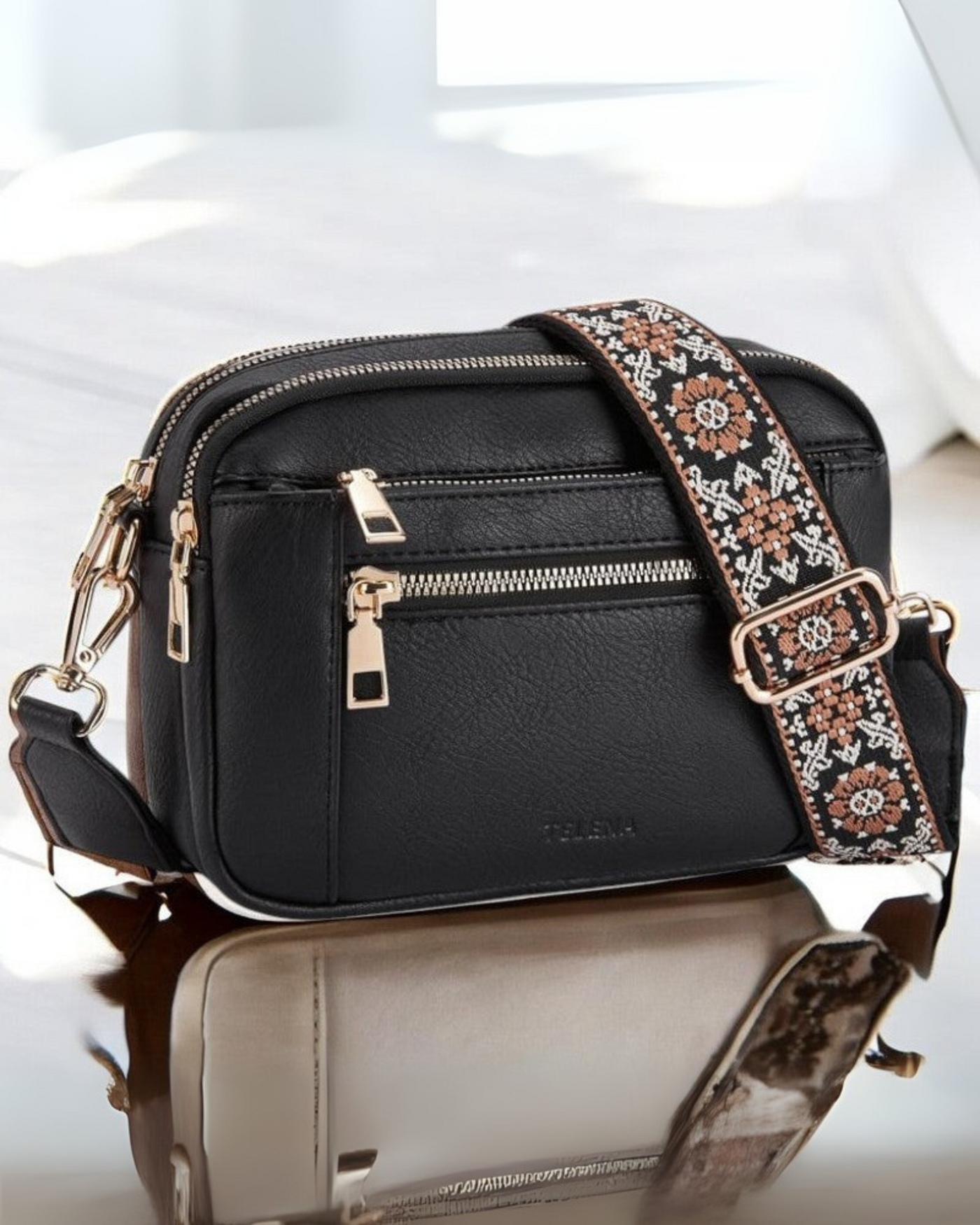 Elizina | Elegantna usnjena torba preko ramena