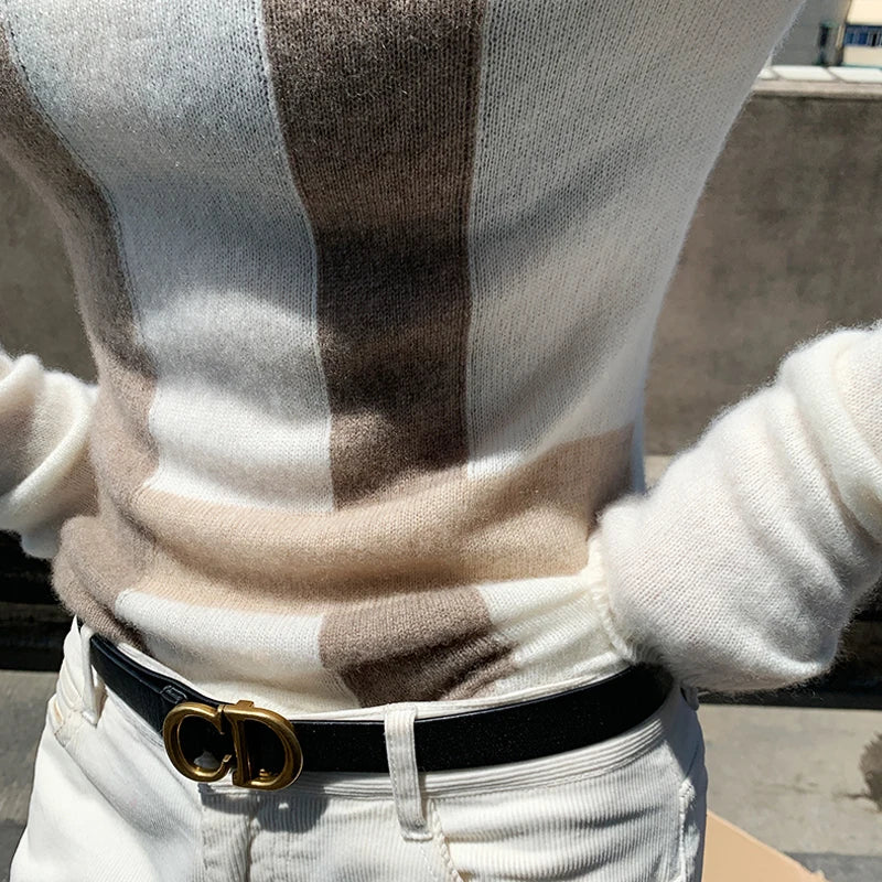 Vera – topli pulover s patchwork vzorcem