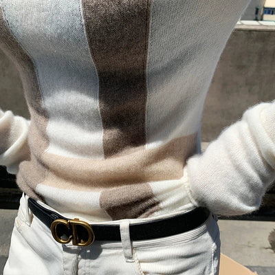 Vera – topli pulover s patchwork vzorcem