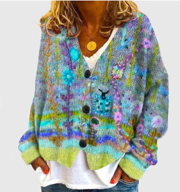 Bella | Elegantni Pleteni Pulover na Zapenjanje