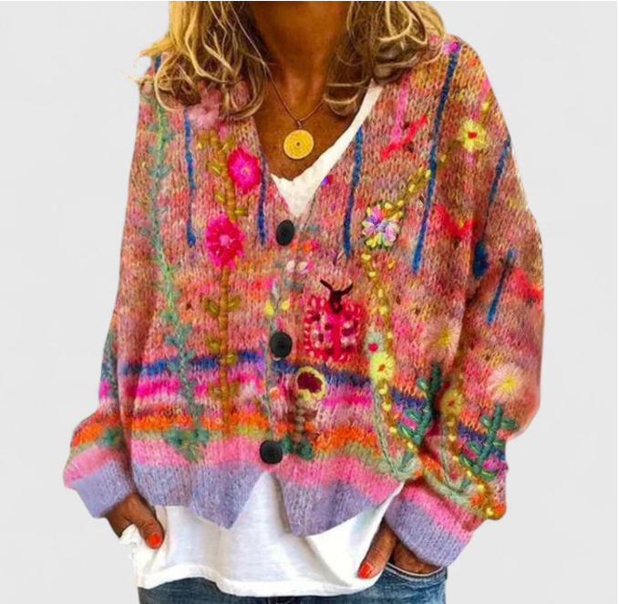 Bella | Elegantni Pleteni Pulover na Zapenjanje