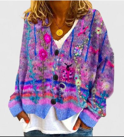 Bella | Elegantni Pleteni Pulover na Zapenjanje