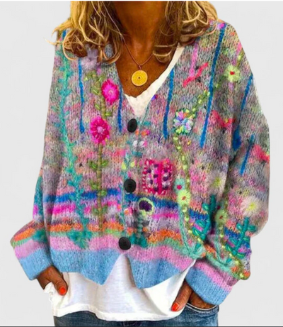 Bella | Elegantni Pleteni Pulover na Zapenjanje